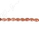 Gold Sand Stone Faceted Flat Oval Beads