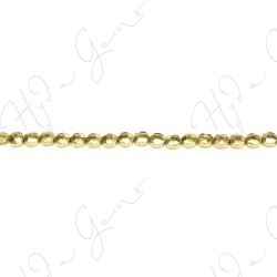 Hematine Carat Gold Color Plated Faceted Coin Beads