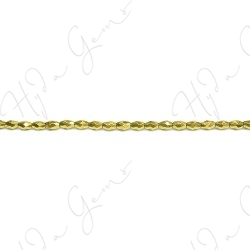 Hematine Gold Color Plated Faceted Rice Beads