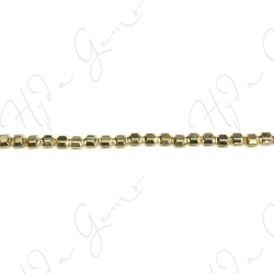 Hematine Carat Gold Color Plated [W] Hexagon Faceted Beads