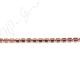 Hematine Rose Gold Color Plated [W] 6-Sides Tube Faceted Beads