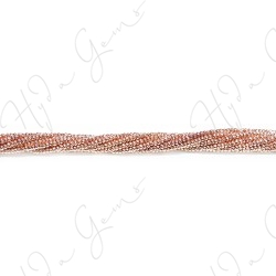 Hematine Rose Gold Color Plated [W] Faceted Roundel Beads