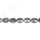 Labradorite Faceted Flat Oval Beads