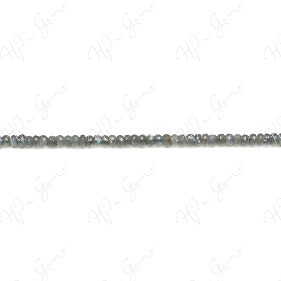 Labradorite Faceted Roundel Beads