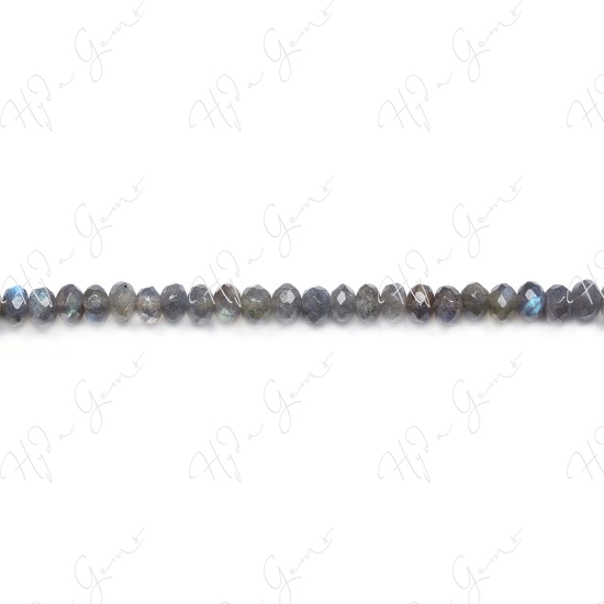 Labradorite Faceted Roundel Beads