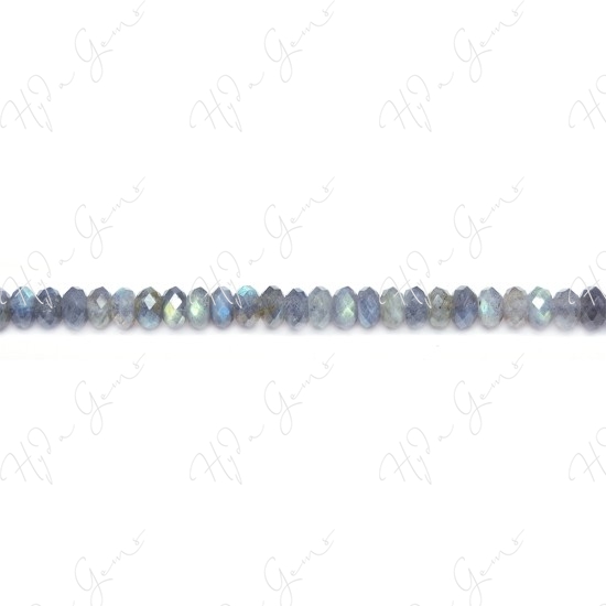 Labradorite Faceted Roundel Beads