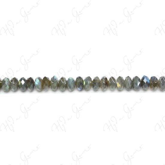 Labradorite Faceted Roundel Beads