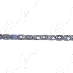 Labradorite Faceted Flat Rectangle Beads