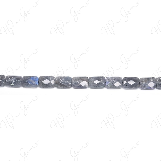 Labradorite Faceted Flat Rectangle Beads