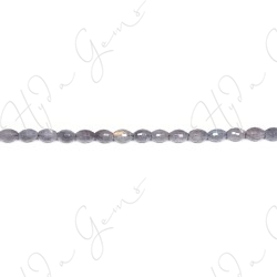 Labradorite Faceted Rice Beads