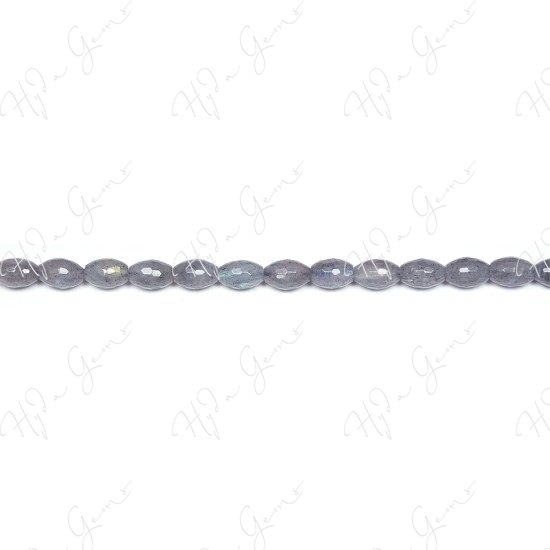 Labradorite Faceted Rice Beads