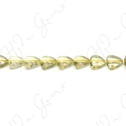 Lemon Quartz Faceted Pear Beads