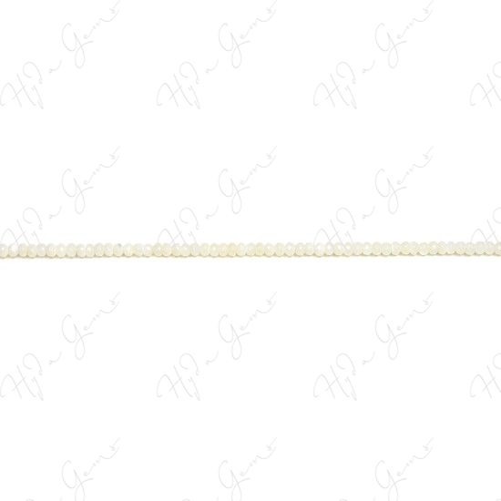 MOP (White) Faceted Roundel Beads