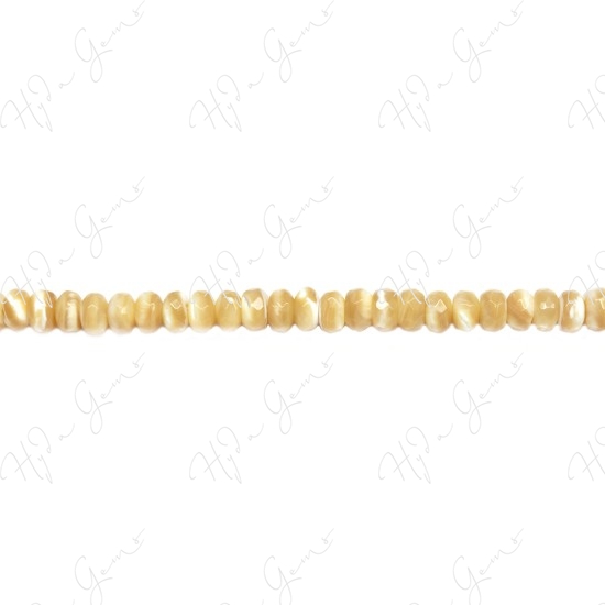 MOP (Brown) Faceted Roundel Beads