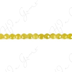 Olive Jade Faceted Coin Beads