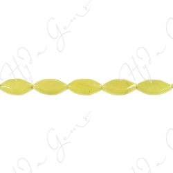 Olive Jade Faceted Maquise Beads