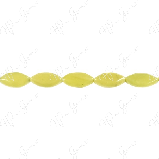 Olive Jade Faceted Maquise Beads