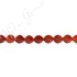 Red Agate Faceted 4-Face Oval Beads