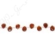 Red Agate Faceted Pear Beads