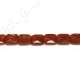 Red Agate Faceted Flat Square Beads