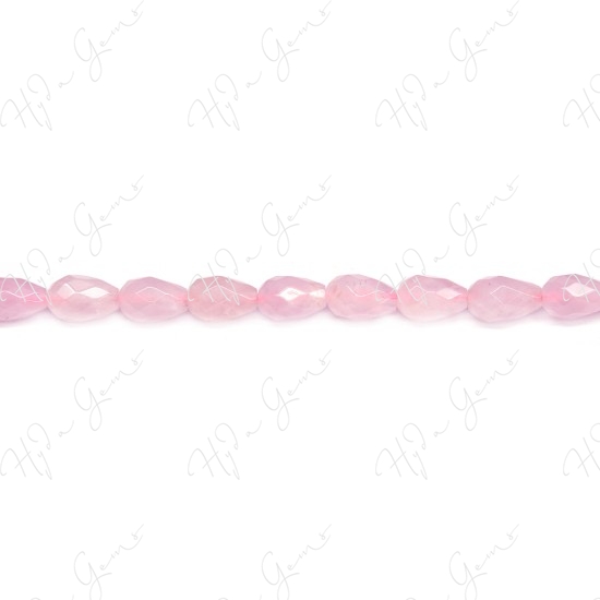 Rose Quartz Faceted Drop Beads