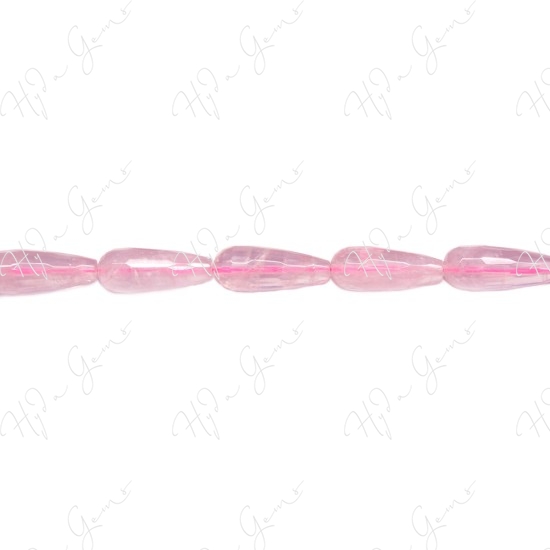 Rose Quartz Faceted Drop Beads