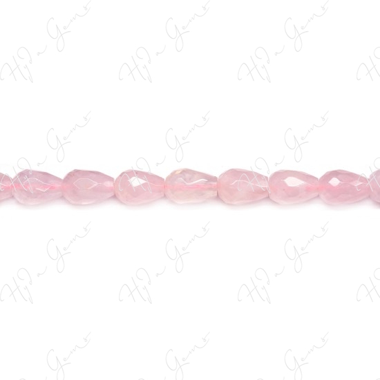 Rose Quartz Faceted Drop Beads