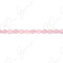 Rose Quartz Faceted Flat Oval Beads