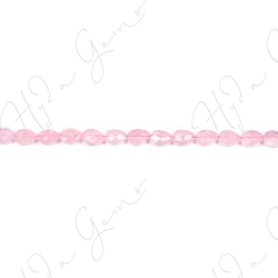 Rose Quartz Faceted Pear Beads