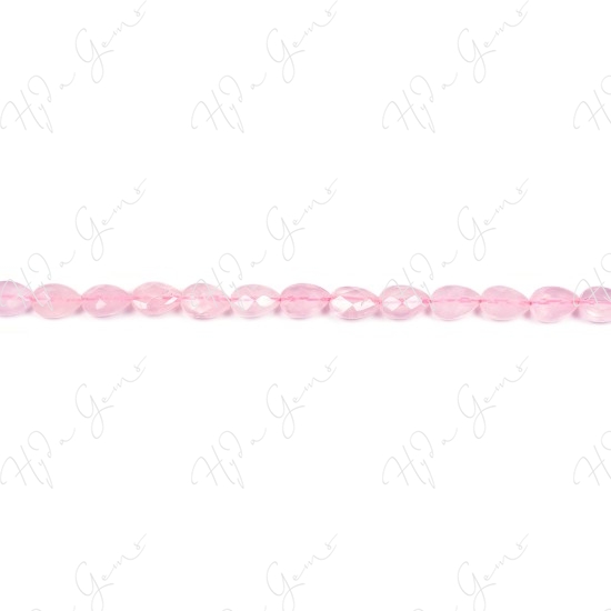 Rose Quartz Faceted Pear Beads