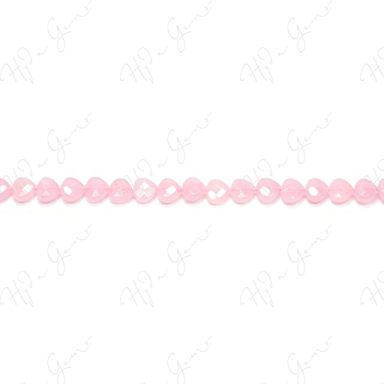 Rose Quartz Faceted Pear Beads