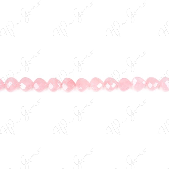 Rose Quartz Faceted Pear Beads