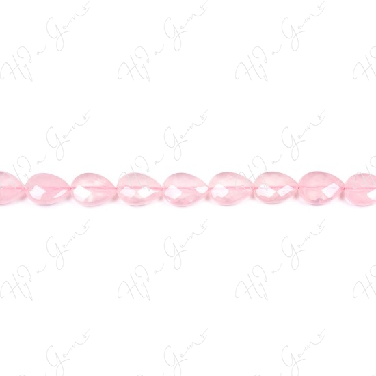 Rose Quartz Faceted Pear Beads