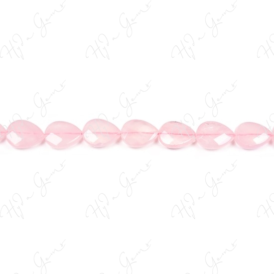 Rose Quartz Faceted Pear Beads