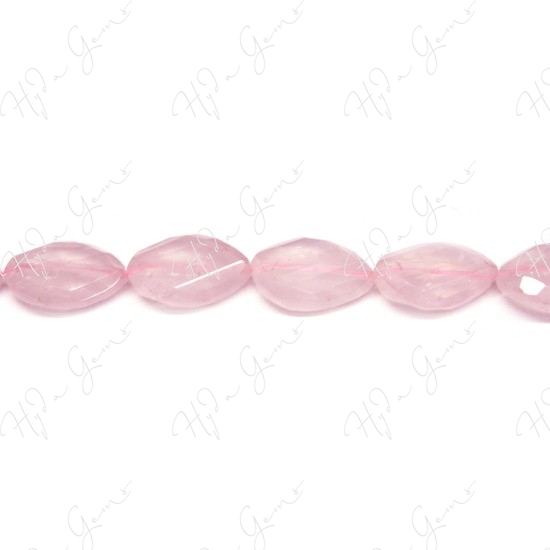 Rose Quartz Faceted Pear Beads