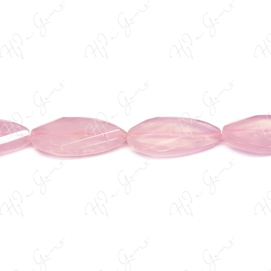 Rose Quartz Faceted Pear Beads