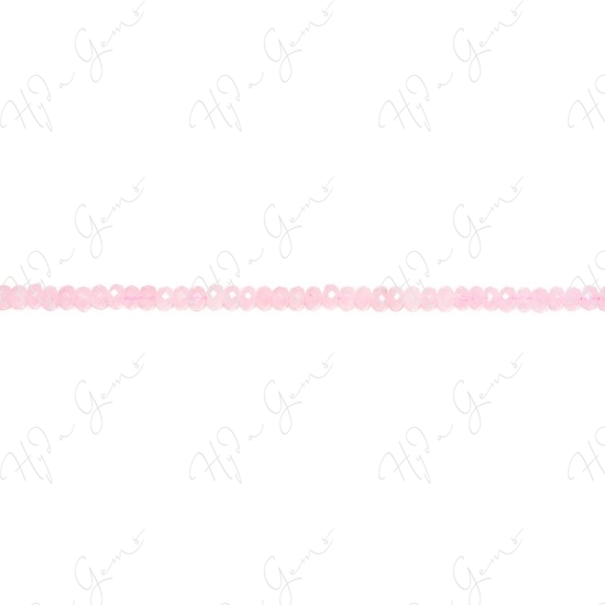 Rose Quartz Faceted Roundel Beads