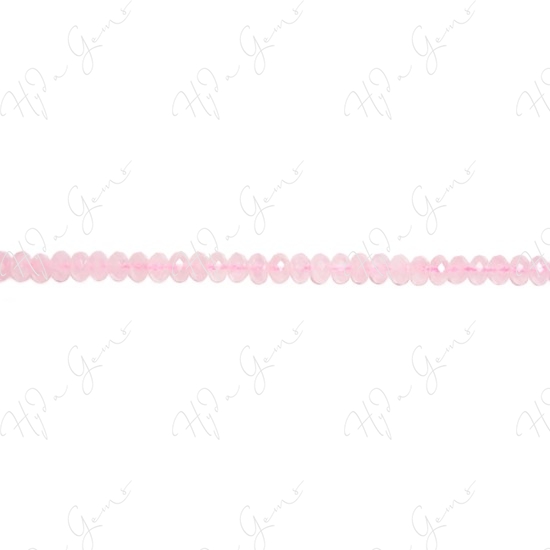 Rose Quartz Faceted Roundel Beads