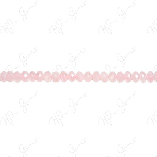 Rose Quartz Faceted Roundel Beads