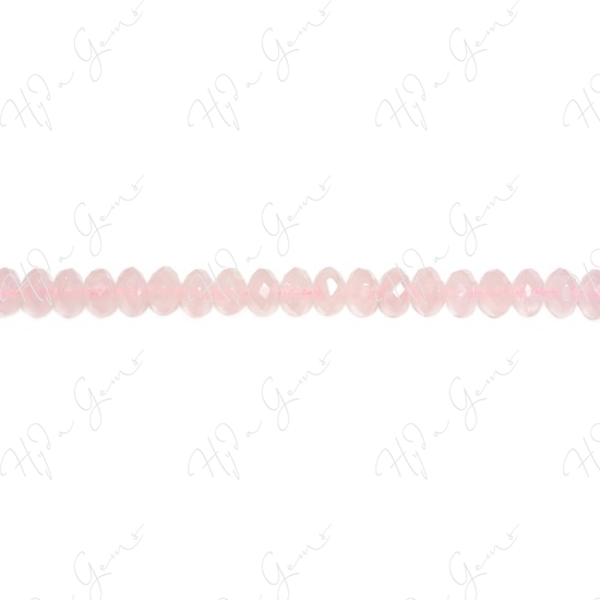 Rose Quartz Faceted Roundel Beads