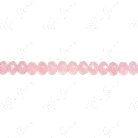 Rose Quartz Faceted Roundel Beads