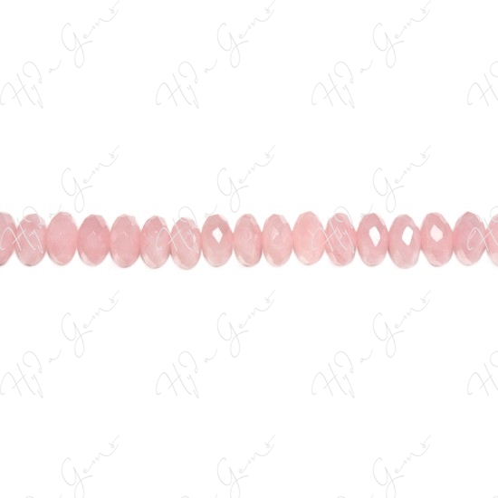 Rose Quartz Faceted Roundel Beads