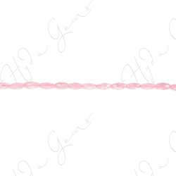 Rose Quartz Faceted Rice Beads