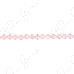 Rose Quartz Faceted Flat Square Beads