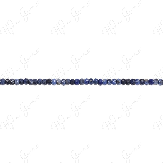 Sodalite Faceted Roundel Beads