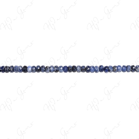 Sodalite Faceted Roundel Beads