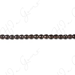 Smoky Quartz Apple Faceted Beads