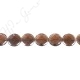 Smoky Quartz Faceted Coin Beads