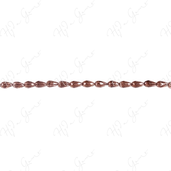 Smoky Quartz Faceted Drop Beads