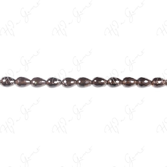 Smoky Quartz Faceted Drop Beads